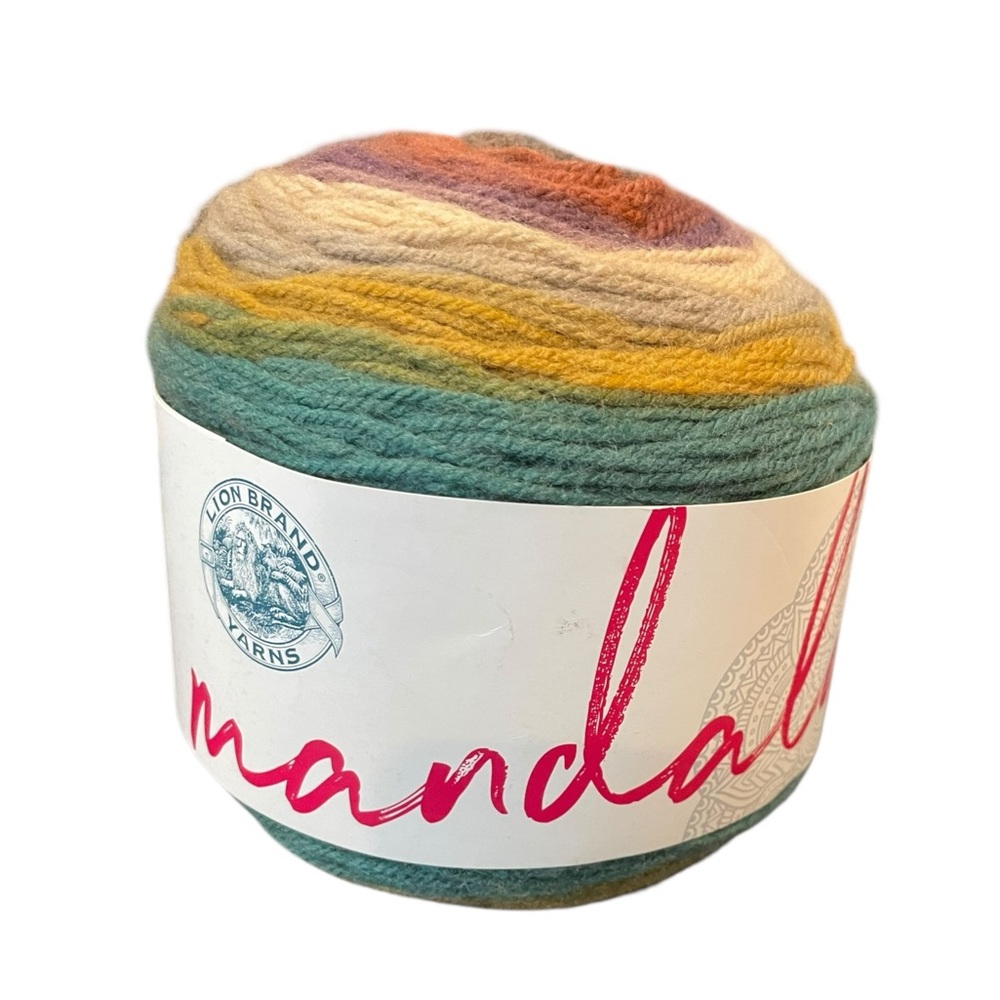 Lion Brand MANDALA Yarn 100% Acrylic 5.3‎ oz 590 Yards Color WARLOCK #215 NEW